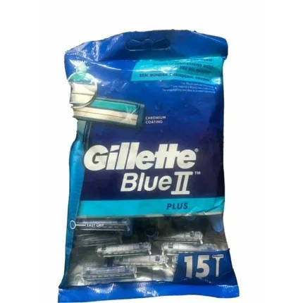 Бритвенный станок одноразовый Gillette Blue II Plus, 15 шт.