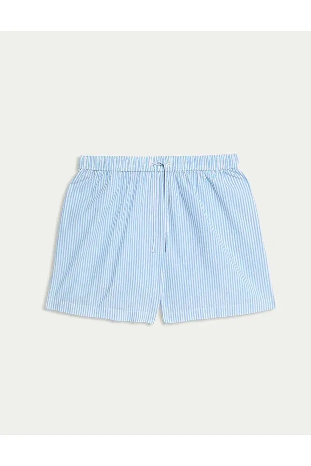 Детские шорты для девочек хлопковые с принтом Marks & Spencer, Blue Mix — фото 3