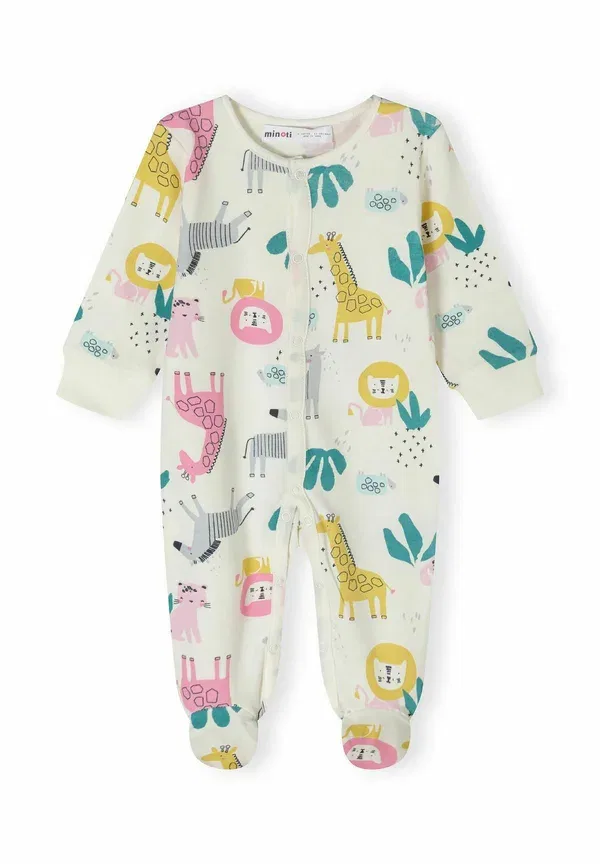 Комплект из 4 боди с длинным рукавом, хлопок, Sleep Suit Minoti, purple white mint, белый/фиолетовый — фото 4