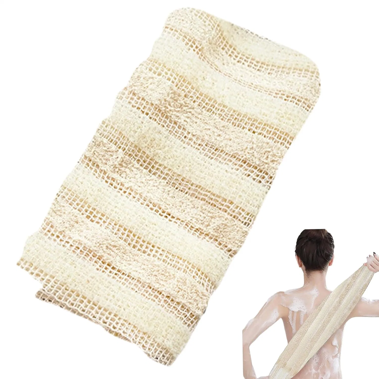 Скрабирующая салфетка для душа, Polyester, 100x23 см, Cream Colored Generisch