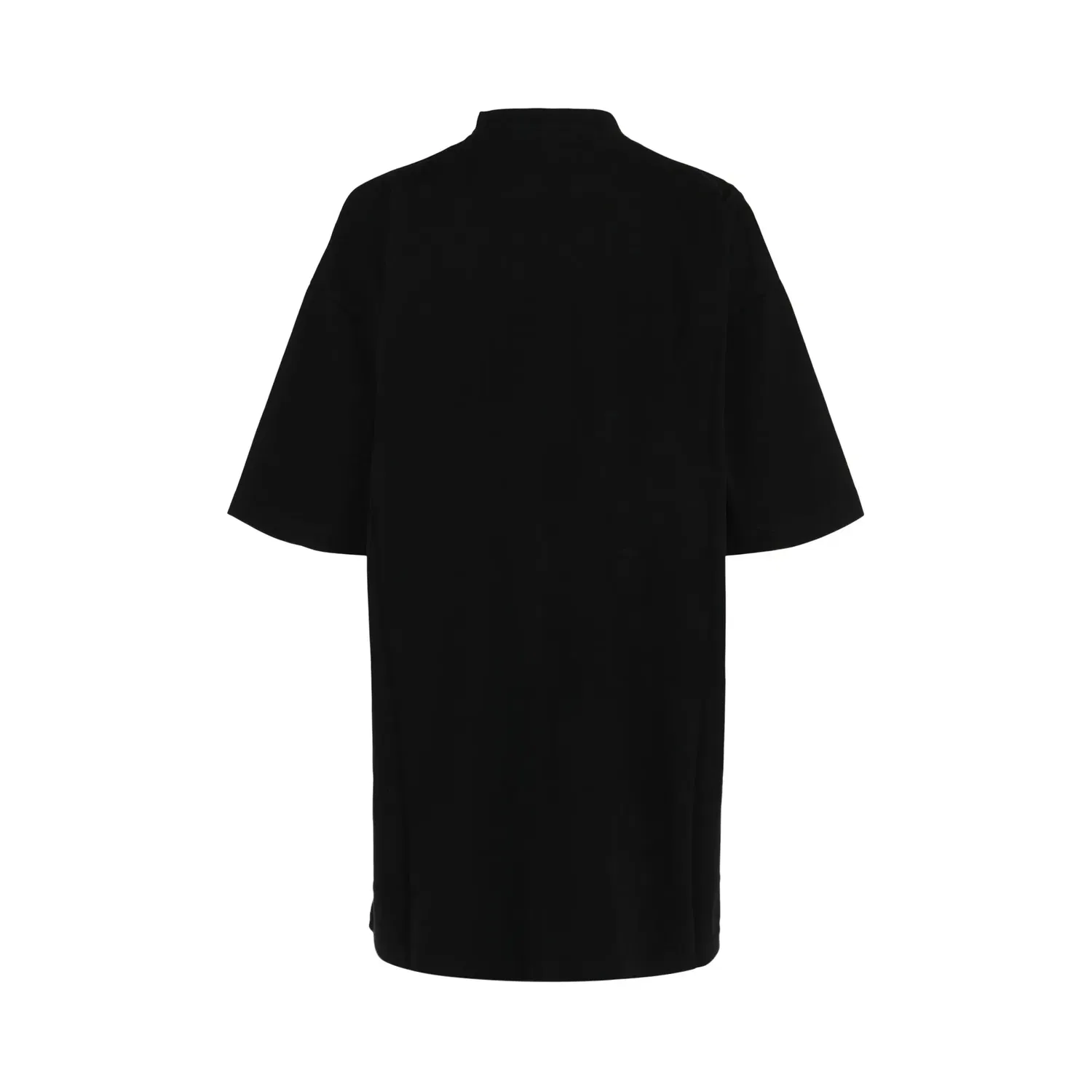 Платье-футболка Balenciaga Oversized с откидной задней частью и логотипом, черный — фото 2
