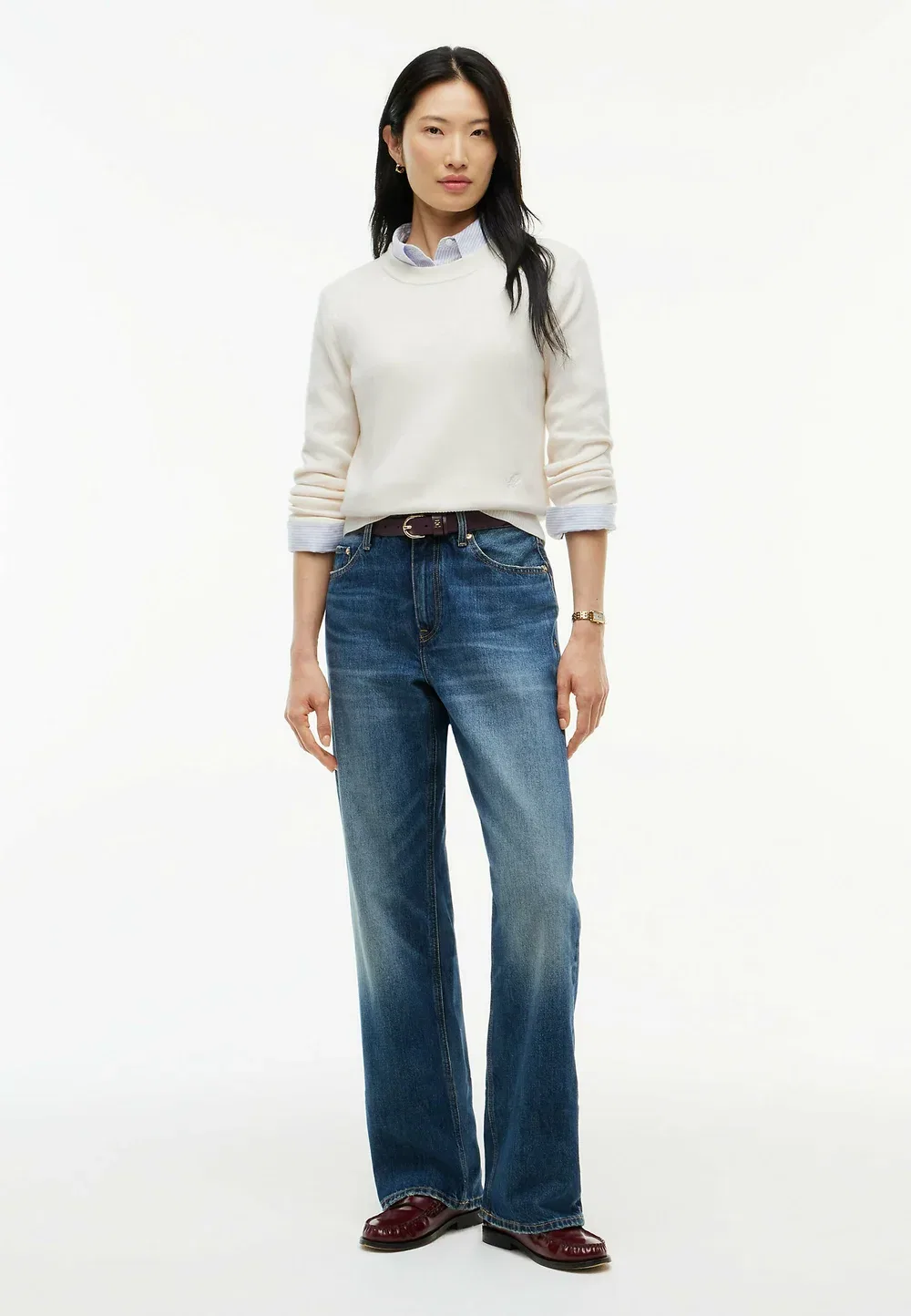 Тканый джемпер премиум-класса с круглым вырезом Tommy Hilfiger, Ivory Petal — фото 2