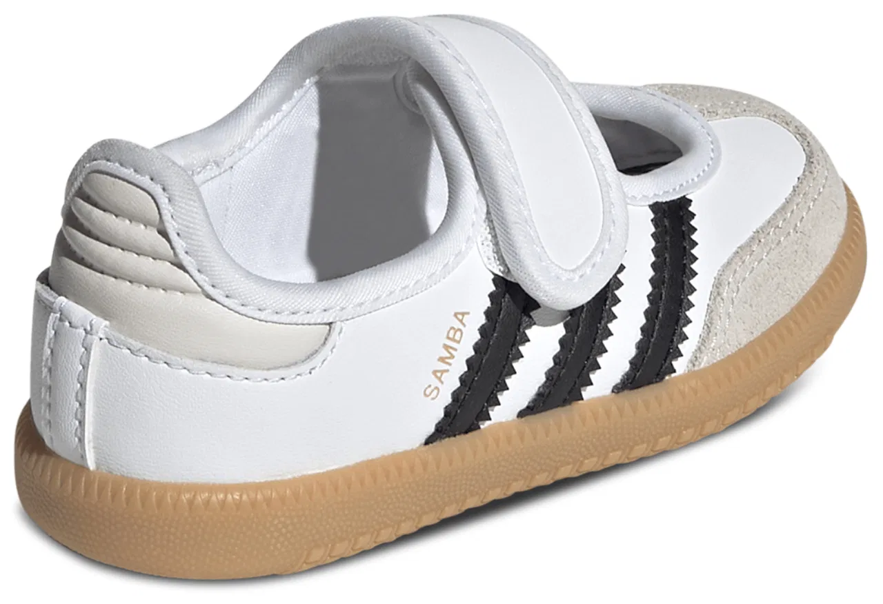 Детские кроссовки для девочек с принтом Samba Jane adidas, Footwear White Core Black Gum — фото 3
