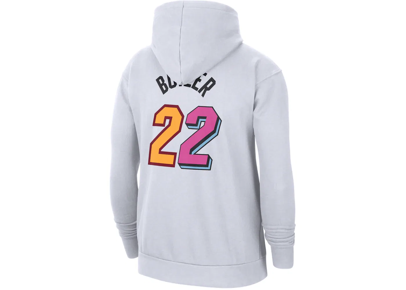 Мужская толстовка с длинным рукавом Nike NBA Miami Heat Jimmy Butler City Edition Fleece Pullover Hoodie, Heather Grey — фото 2