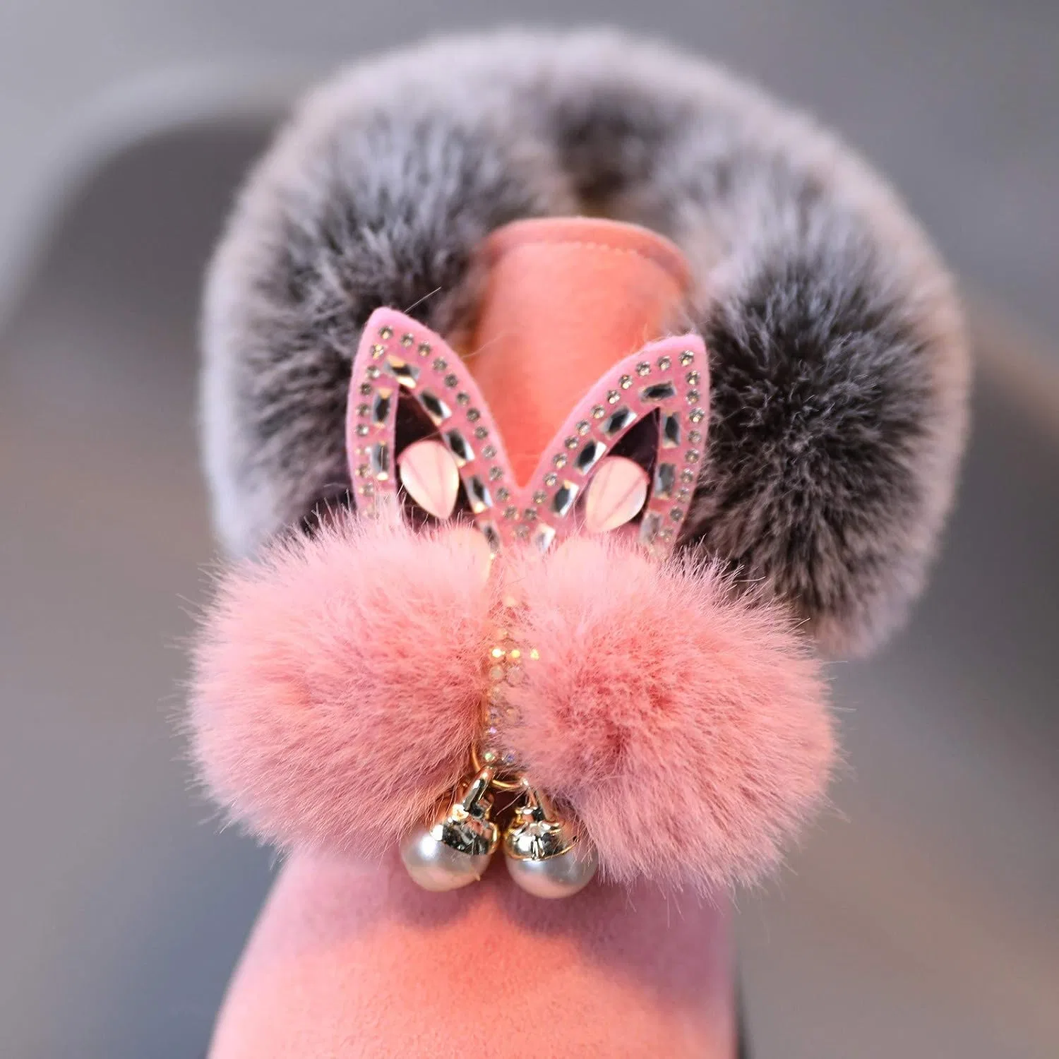 Детские зимние сапоги для девочек с мехом, модель Snow Boots, Pink — фото 3