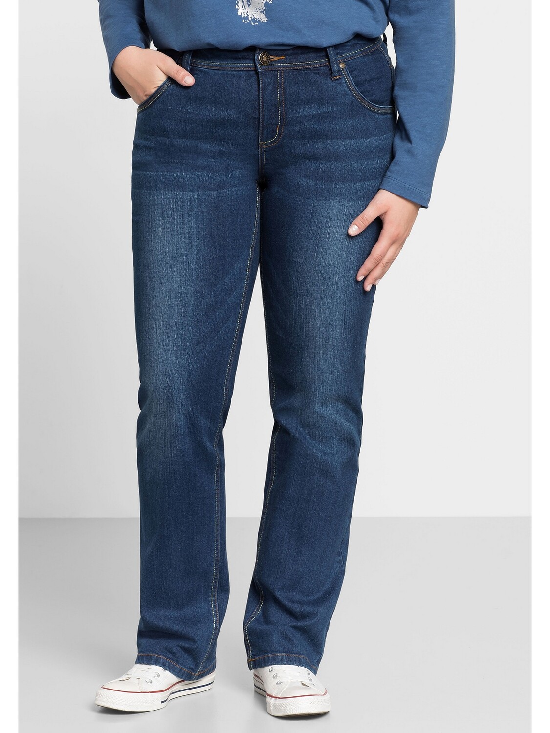 

Джинсы sheego, цвет blue Denim