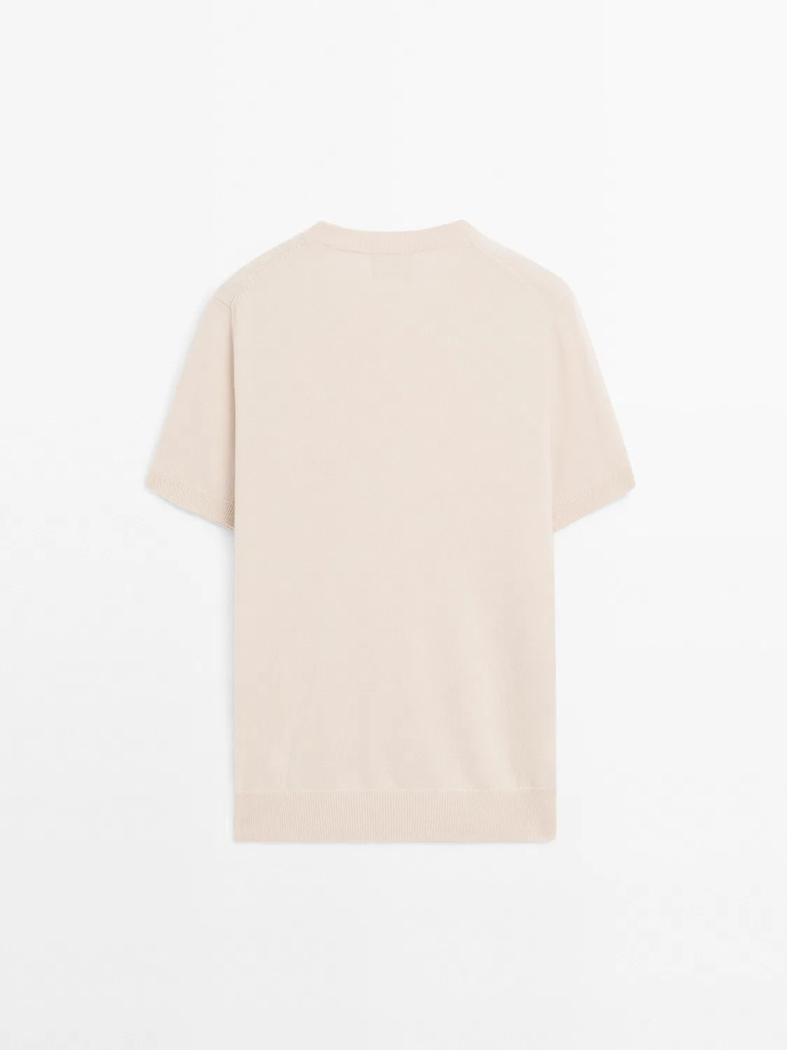 Свитер Massimo Dutti Knit 100% Cashmere Crew Neck, бежевый — фото 2