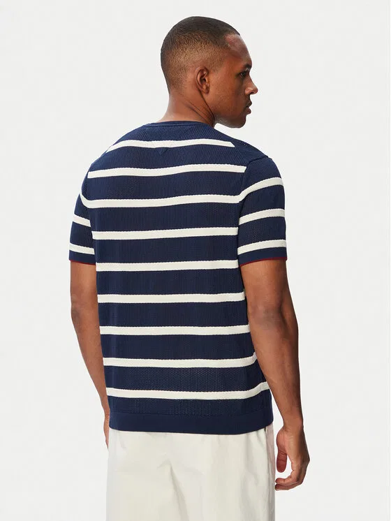 Свитер regular fit Breton Tommy Hilfiger, темно-синий — фото 3