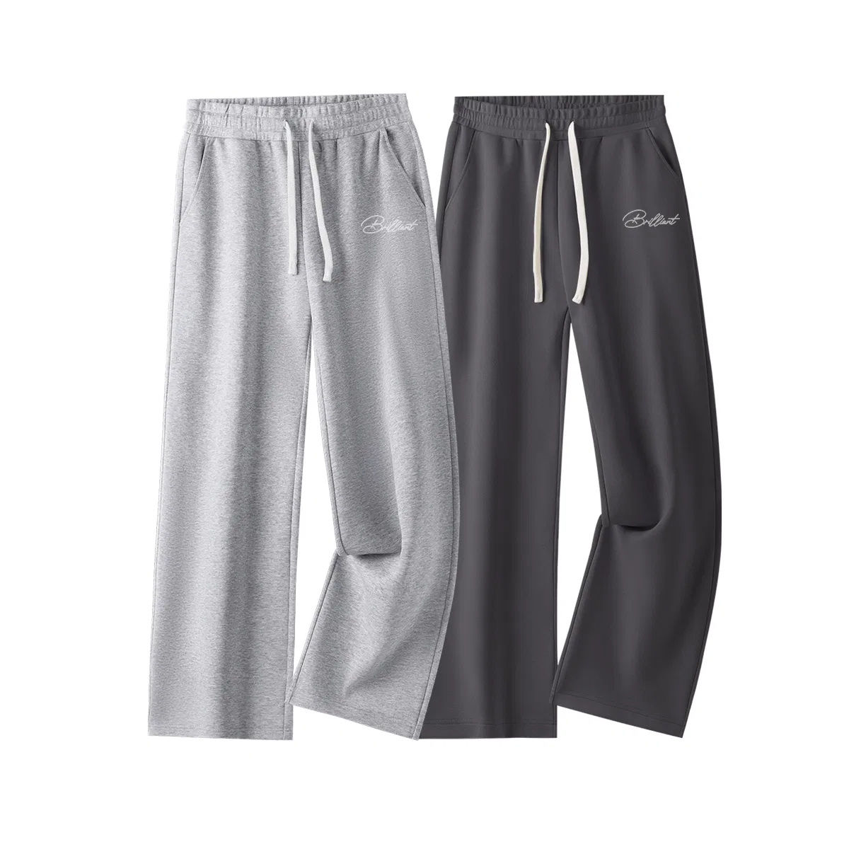 Детские штаны с начесом 2 Pack MINISO, Heather Gray+Dark Gray