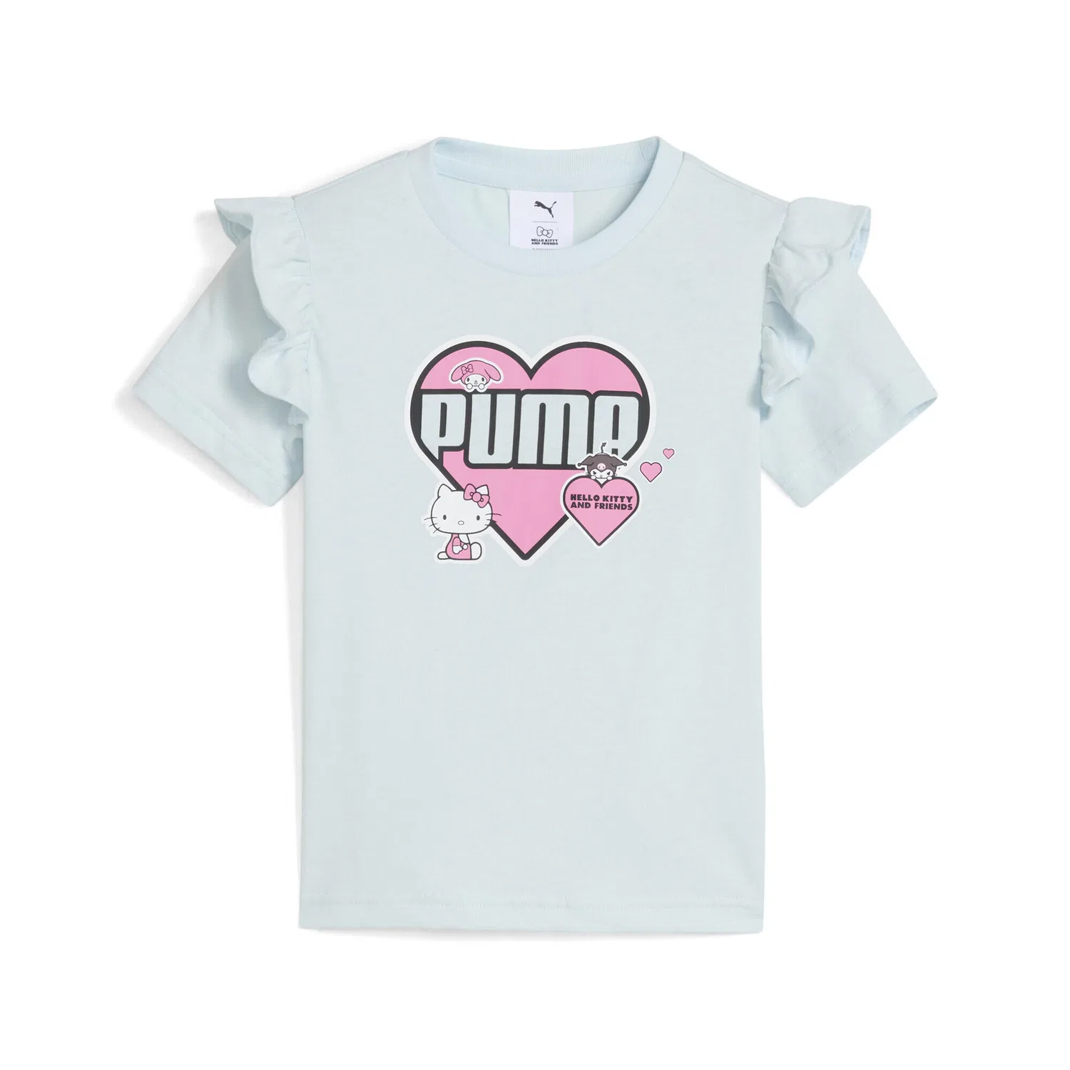 Детская футболка с рюшами и принтом PUMA x HELLO KITTY AND FRIENDS, Puma, Блау