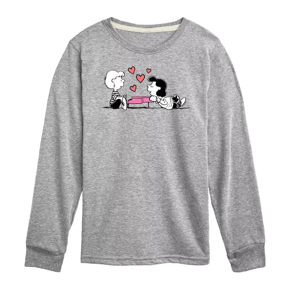 Детская футболка с длинным рукавом Lucy And Schroeder Heart Thoughts Peanuts, Red