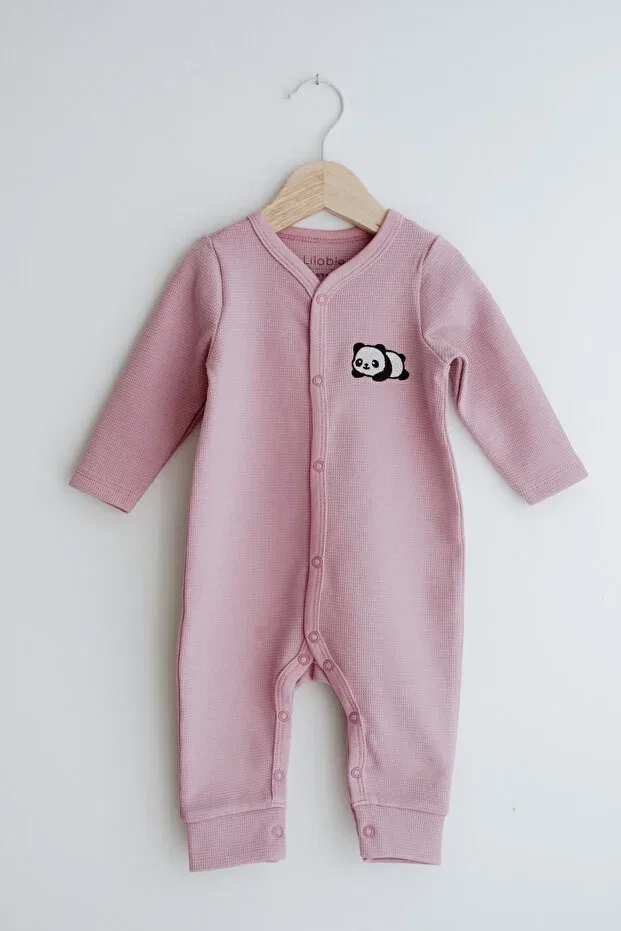Детский комбинезон для новорожденных с длинным рукавом Lilabio, Pink — фото 4