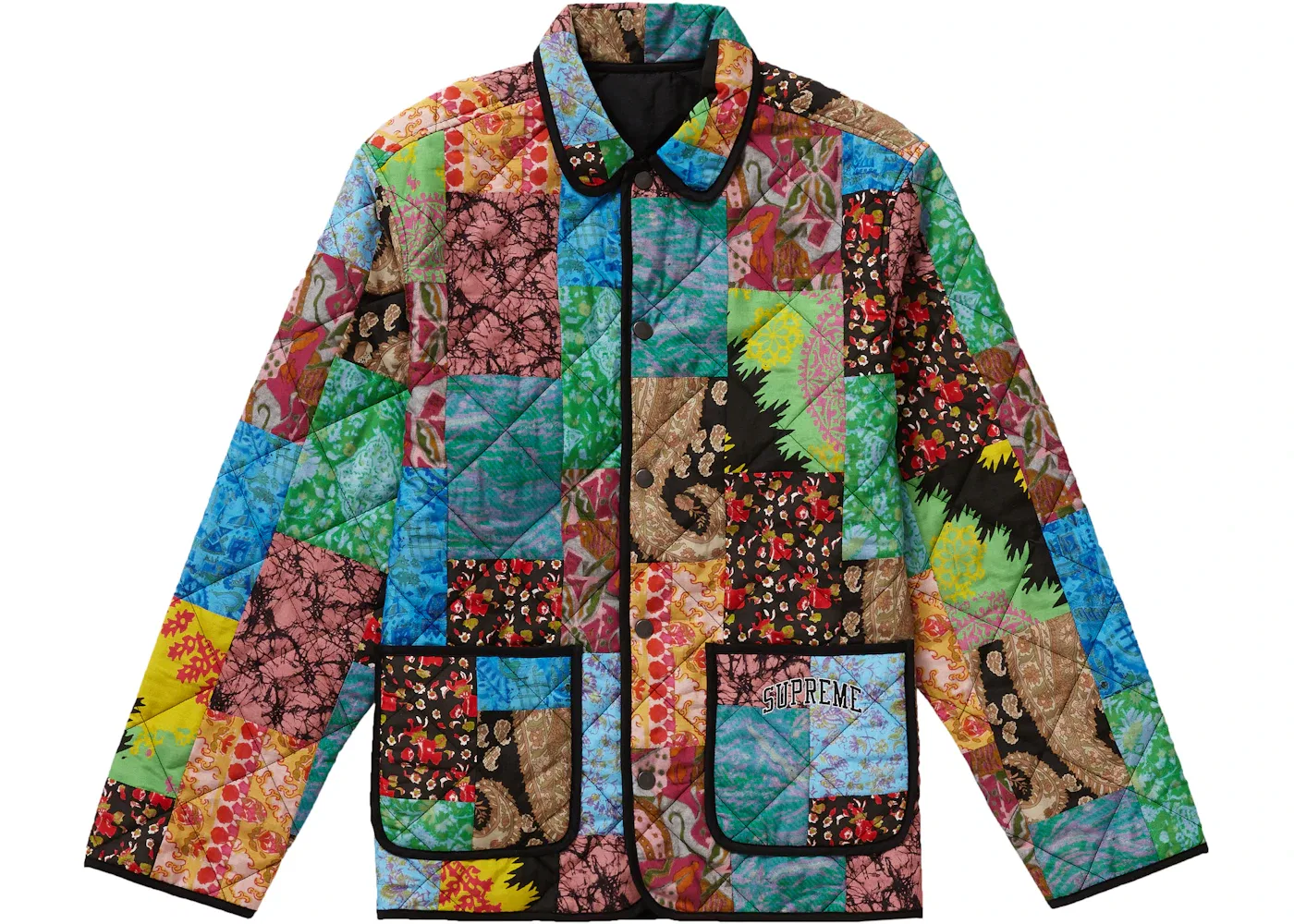 Мужская куртка стеганая с принтом Supreme Quilted Jacket, Multicolor
