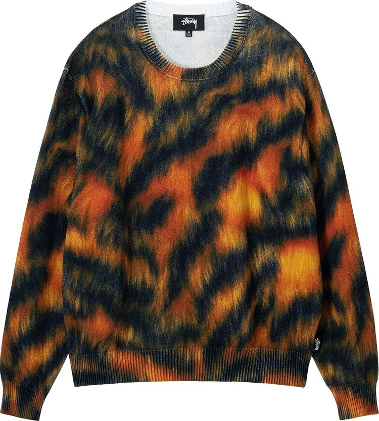 

Свитер Stussy Printed Fur Sweater 'Tiger', разноцветный, Черный, Свитер Stussy Printed Fur Sweater 'Tiger', разноцветный