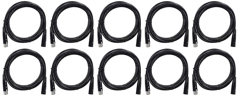 

10 Rockville RDX5M10 10-футовые 5-контактные штыревые и гнездовые кабели освещения DMX, 100% медь (10) RDX5M10