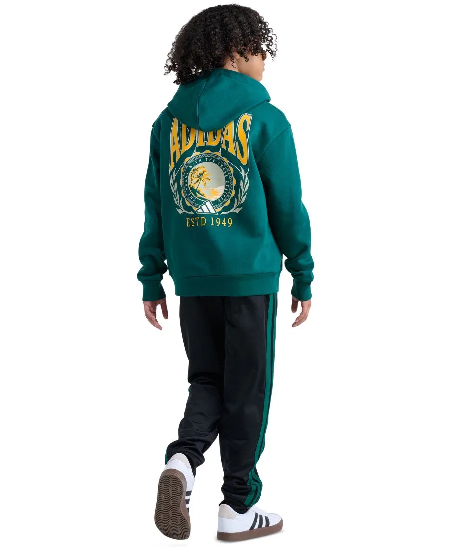 Худи с длинным рукавом и принтом adidas, Collegiate Green — фото 4
