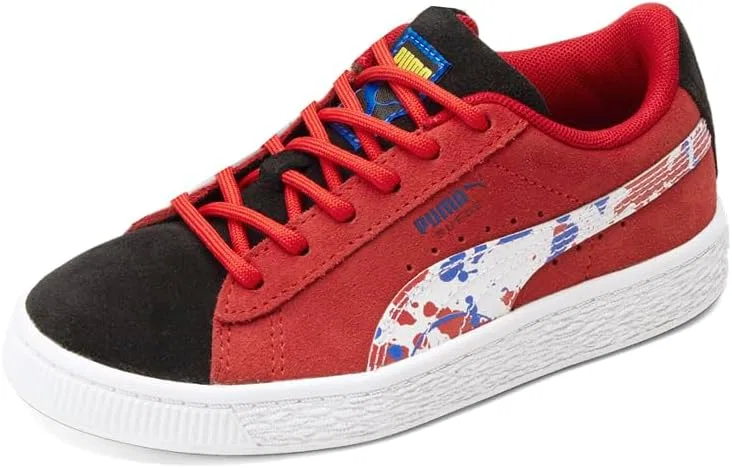Детские кроссовки для мальчиков с принтом Suede Splash PUMA, Red — фото 2