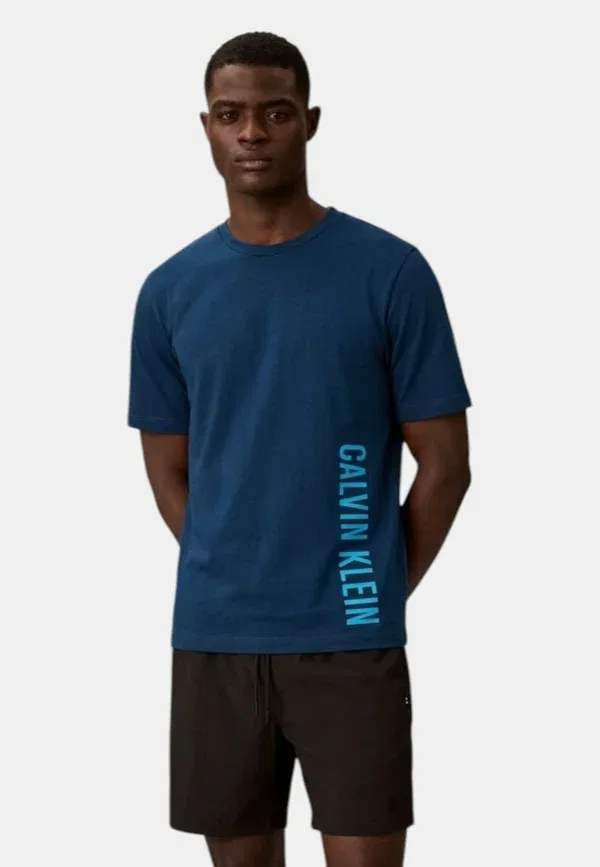 Футболка Power ss crew col 0pp с принтом Calvin Klein, синий