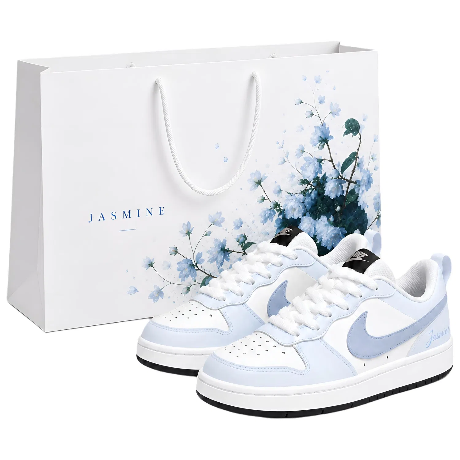 Детские кроссовки для скейтбординга с принтом Court Borough Light Blue Nike
