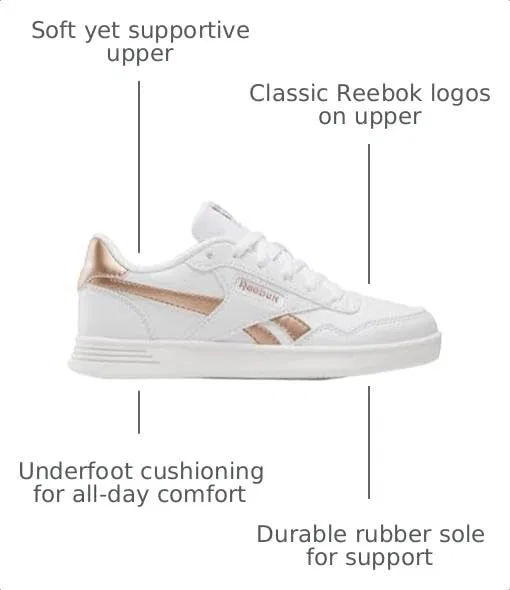 Детские кроссовки для мальчиков Court Advance Reebok, Sunkissed Orange/Glitch Aqua/Sytnthetic Gum — фото 2