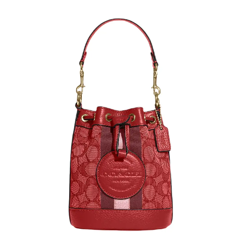 

Сумка Coach Outlet Mini Dempsey Bucket, красный