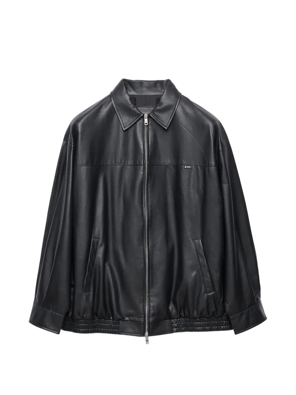 Куртка кожаная Prada, черный