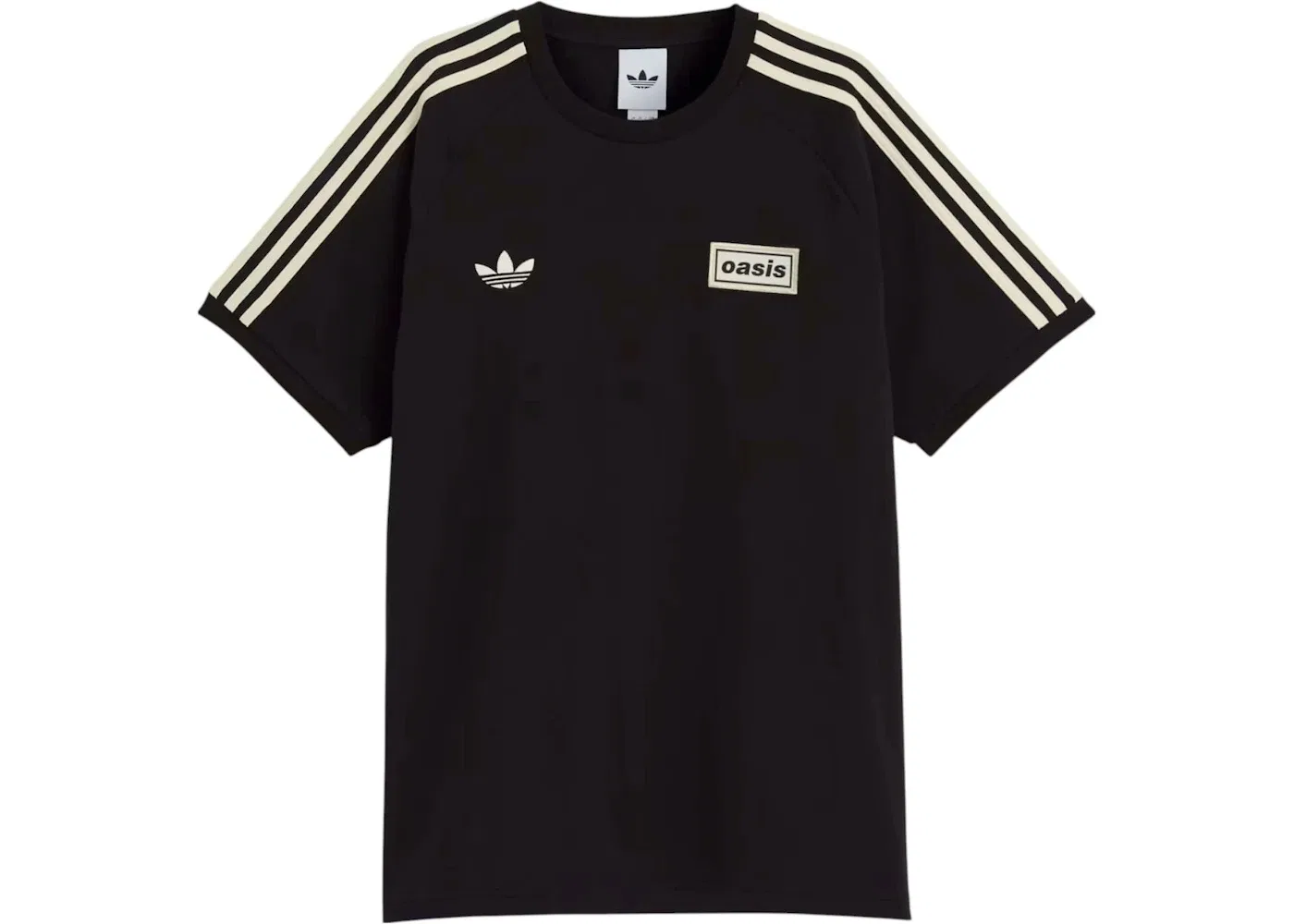 Мужская футболка с принтом Adidas Oasis Tour 3 Stripes T-Shirt, Black