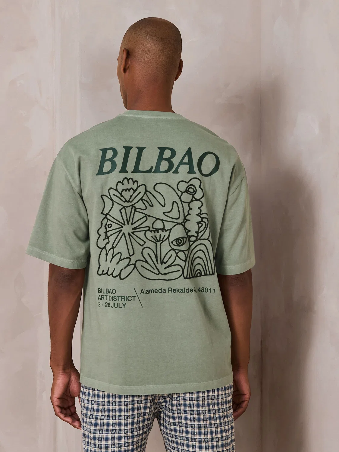 Футболка свободного кроя Graphic Print Heavy Weight Next, зеленый