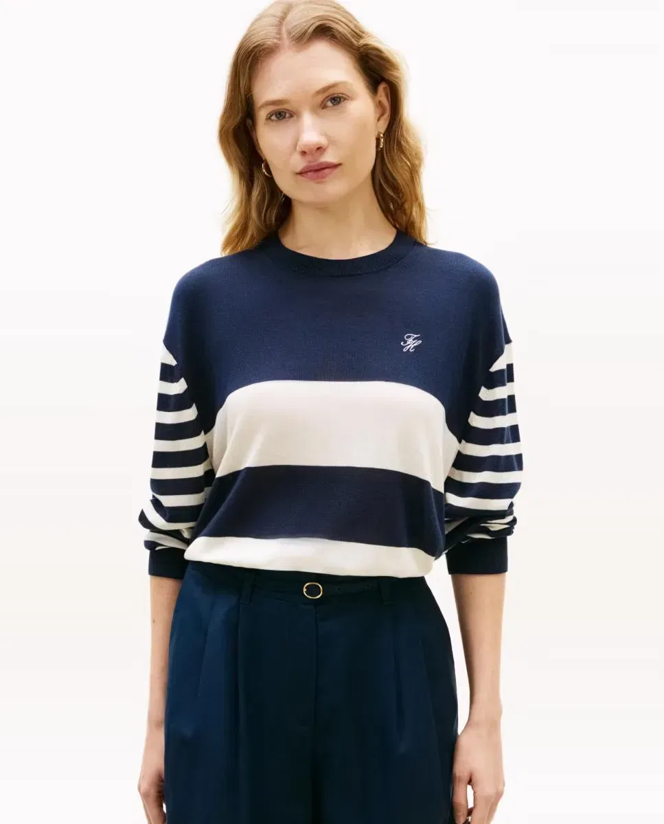 Женский джемпер с длинным рукавом Tommy Hilfiger, Azul Marino