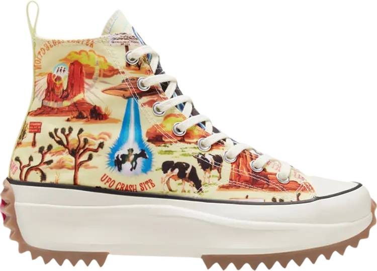 

Кроссовки Converse Run Star Hike High Twisted Resort - UFO Crash Site, желтый
