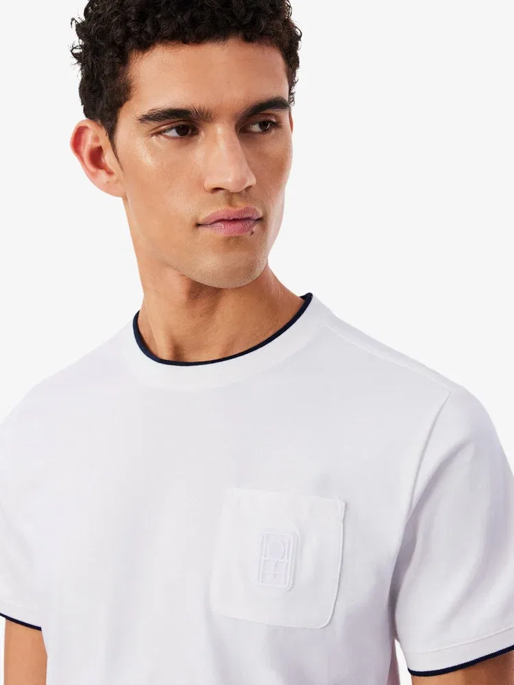 Футболка теннисная Heritage LACOSTE, White — фото 2