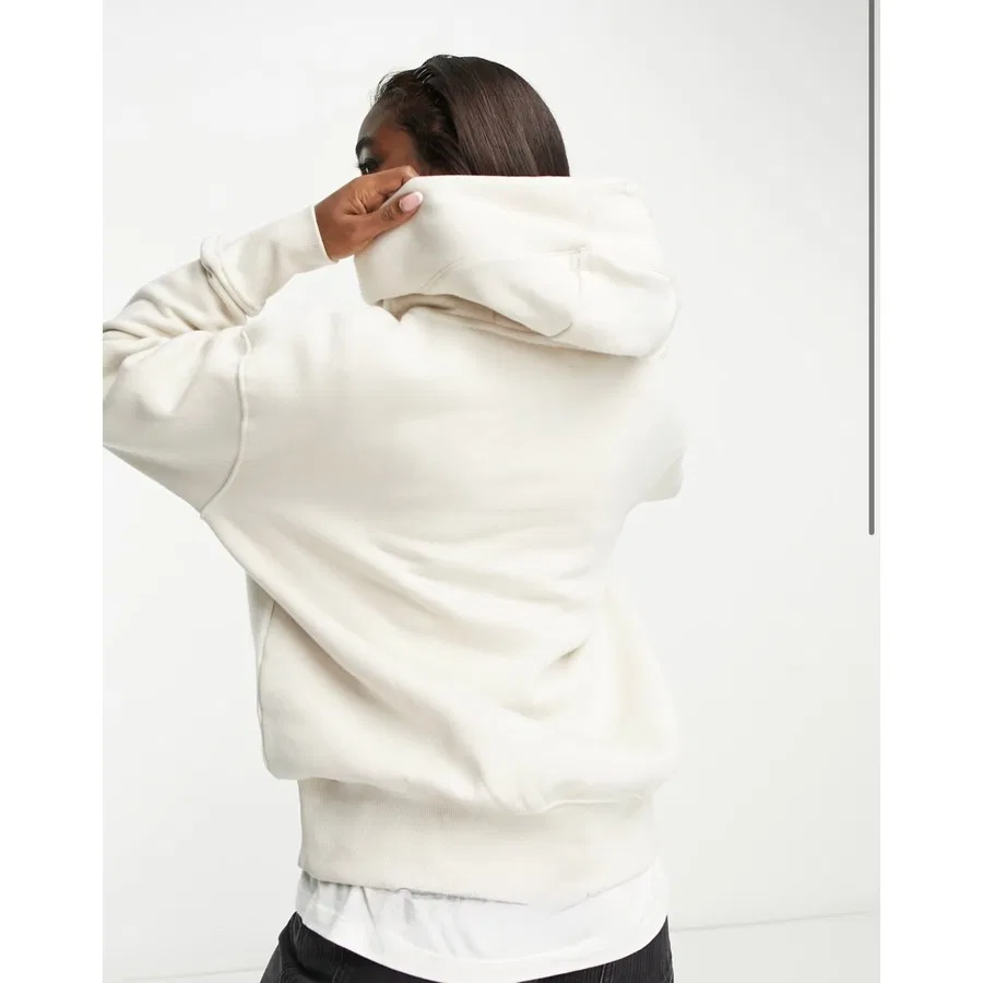 Женский худи оверсайз с капюшоном из флиса Sportswear Phoenix Fleece Nike, Кремовый — фото 2