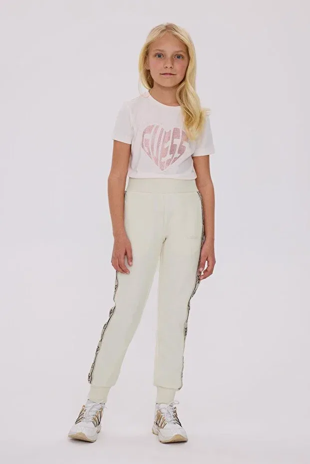 Детские спортивные штаны для девочек с эластичной манжетой Guess, Nude Color