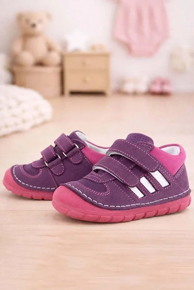 Детские туфли для девочек кожаные Grizzy Rakerplus, Purple