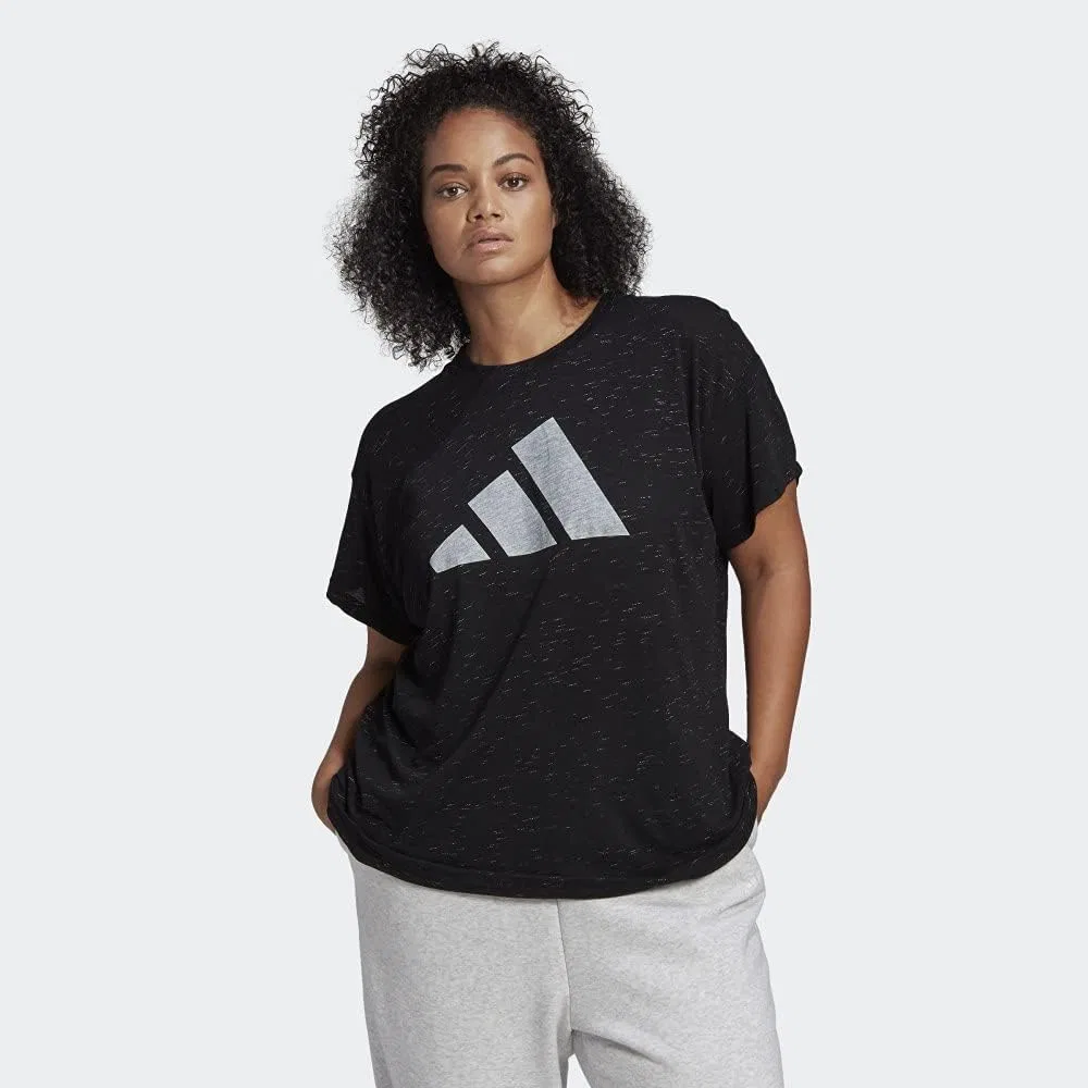 Женская футболка с принтом Farm Bra Top adidas, Black Melange — фото 3