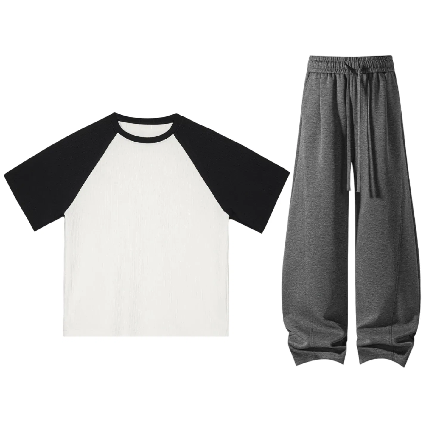 Детский спортивный комплект с коротким рукавом Casual Sportswear, GWAF, Белый/Темно-Серый