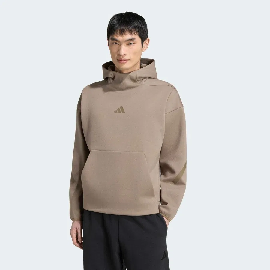 Свитшот с капюшоном Z.n.e. adidas, Кремовый