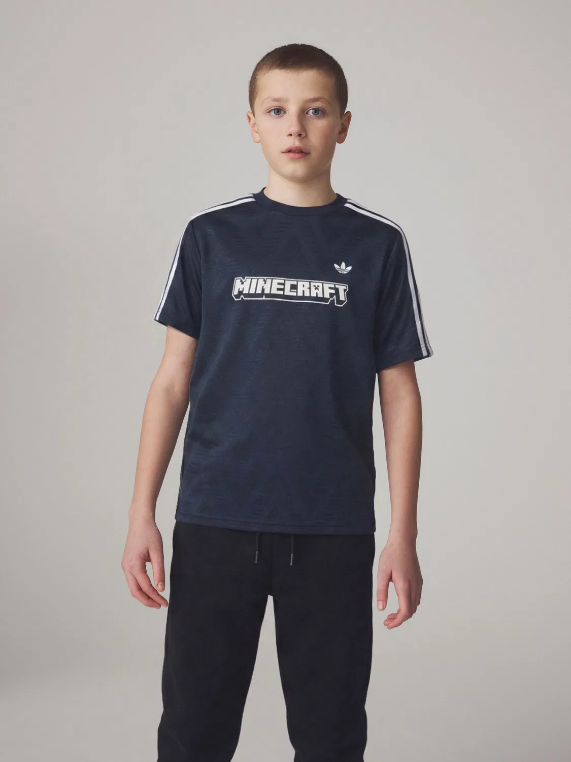 Футболка-джерси с жаккардовым узором, модель Minecraft, adidas Originals, черный