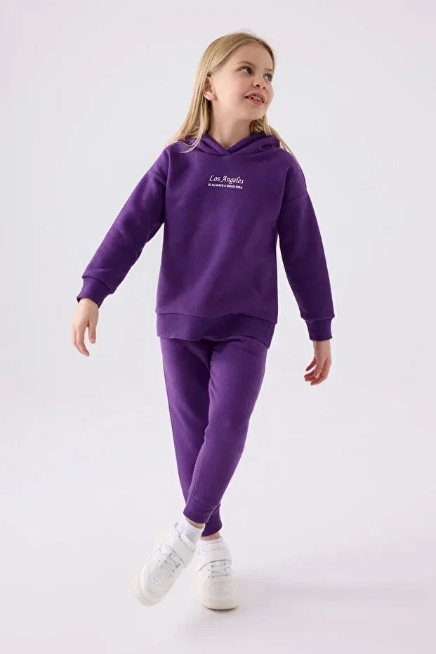 Детский спортивный костюм для девочек с капюшоном Roly Poly, Purple — фото 3