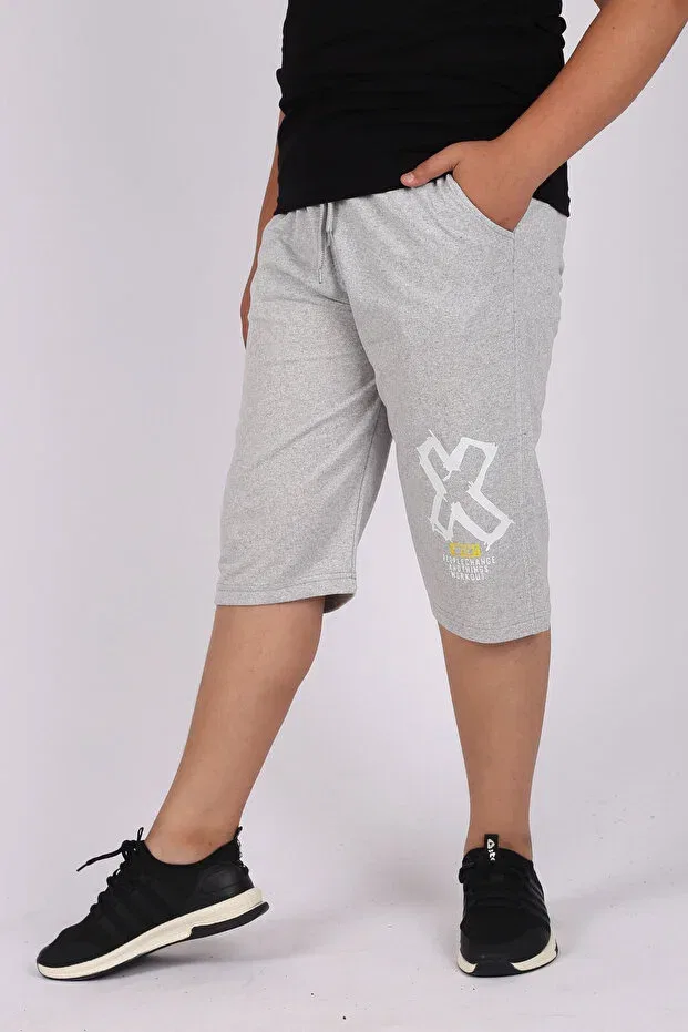 Детские шорты для мальчиков с принтом 3-предметный комплект Cosba Kids Wear, Smoked-Grey-Black — фото 3