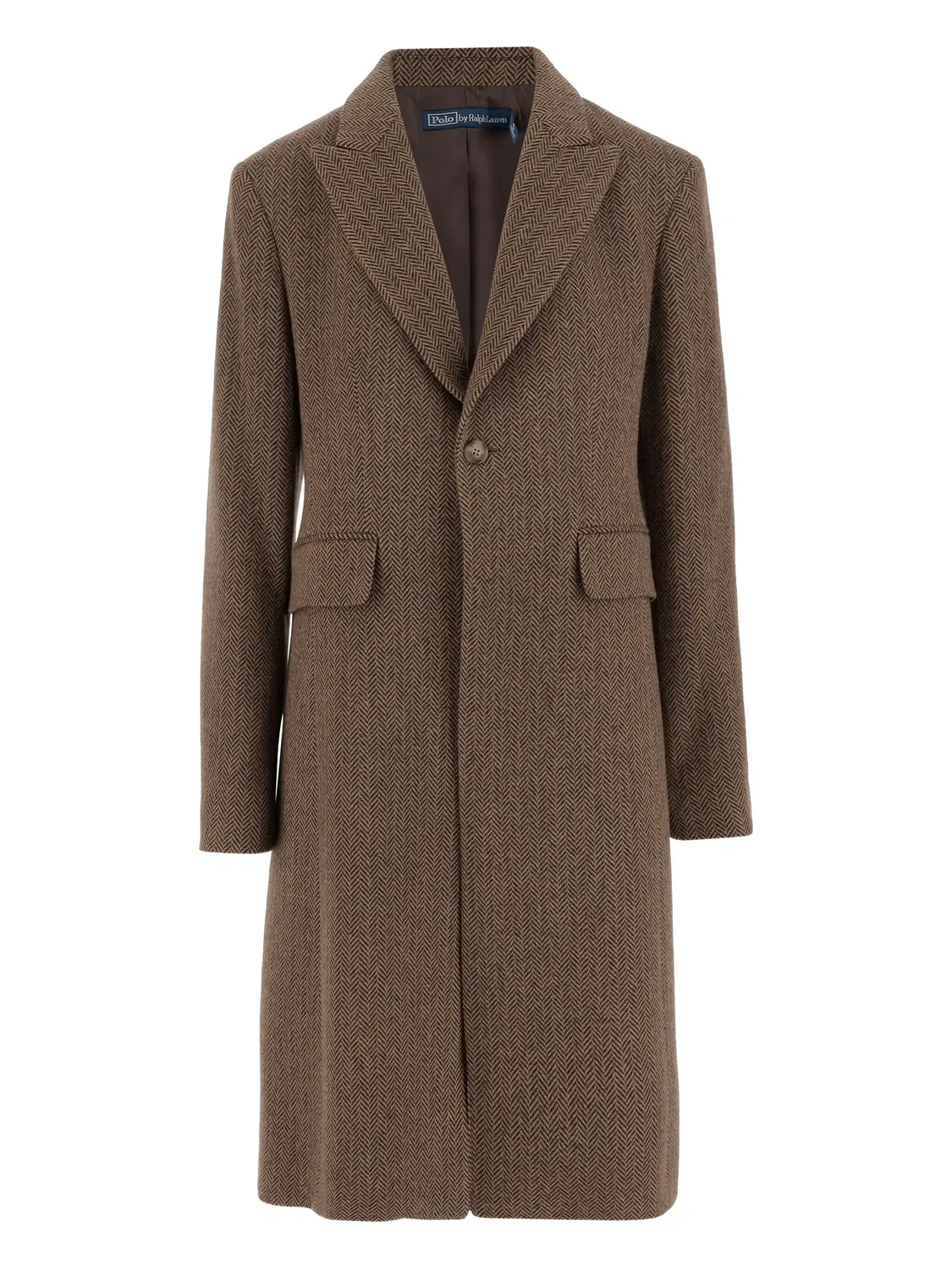 Пальто с диагональным узором Polo Ralph Lauren, коричневый