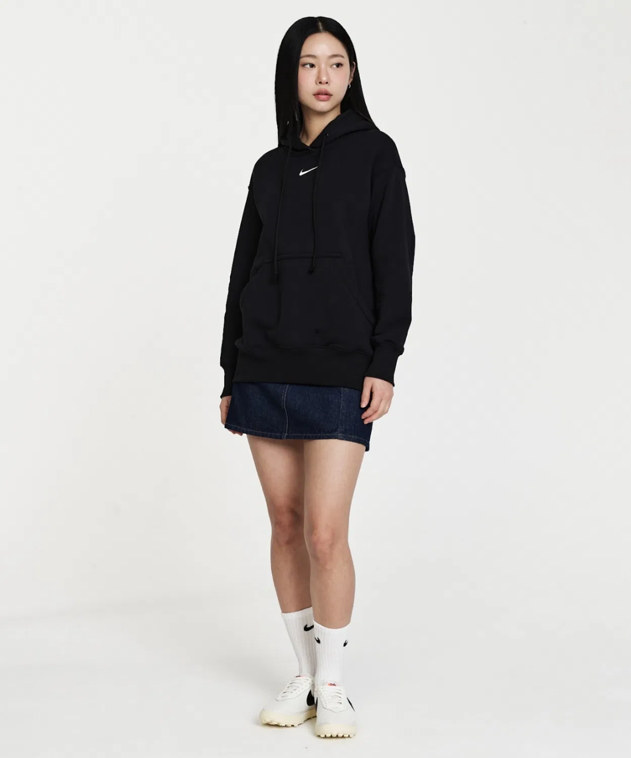 Женский оверсайз-худи из флиса Phoenix Fleece NIKE, Black — фото 4