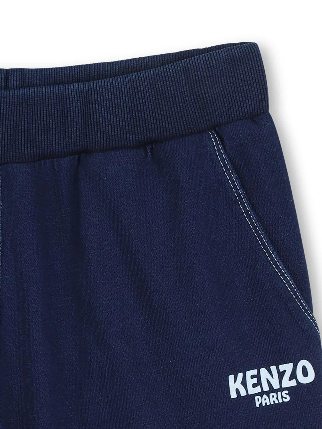 Шорты бермуды из джерси, Kenzo Kids, синие — фото 4