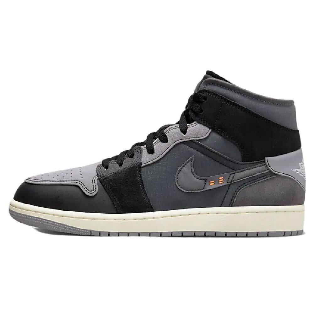 

Кроссовки Nike Air Jordan 1 Mid SE Craft, серый/черный/бежевый