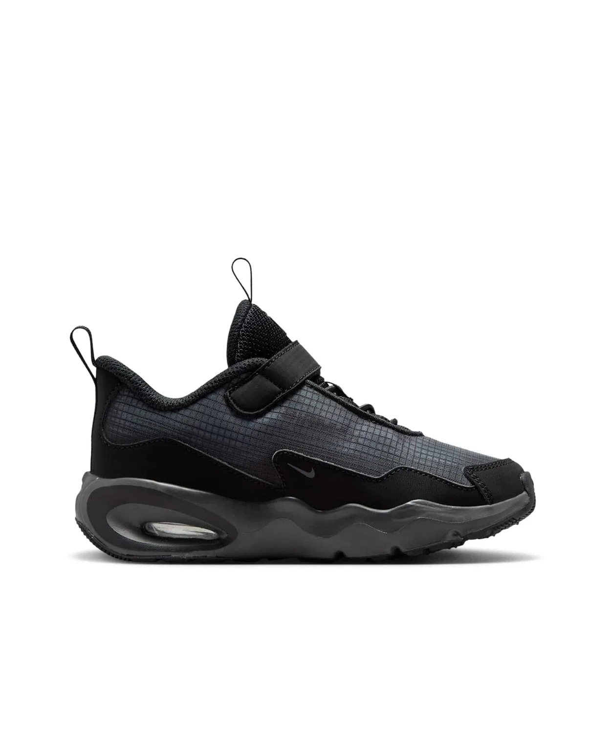 Детские кроссовки с длинным шнурком и липучкой Air Max Nova Little Kids' Shoes NIKE, Black — фото 3