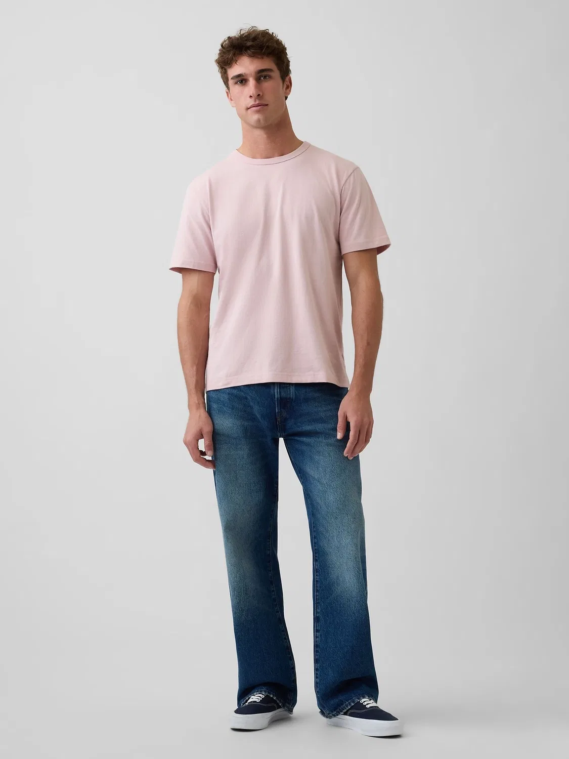 Футболка Gap Relaxed Short Sleeve, розовый — фото 3
