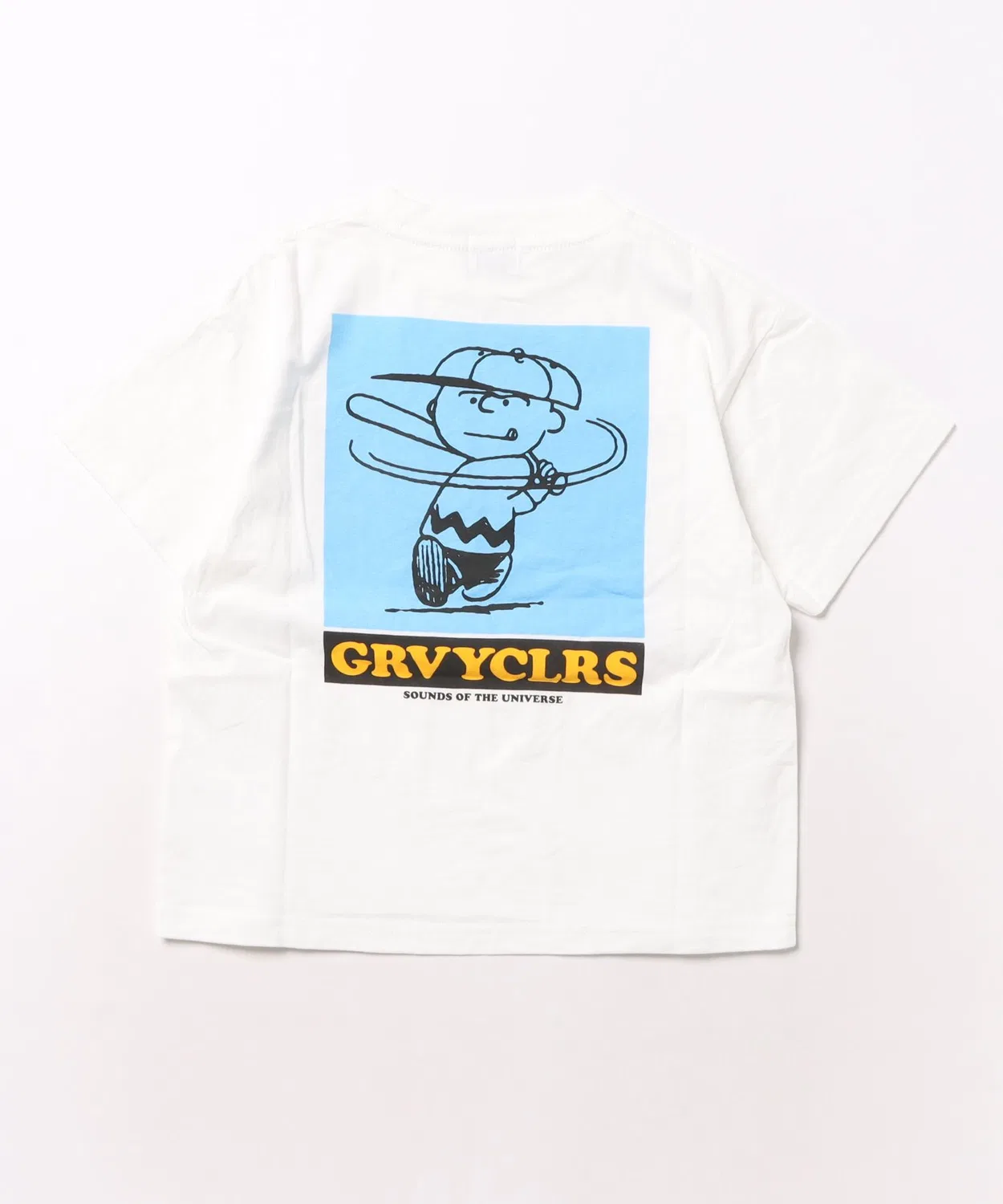 Детская футболка с принтом SNOOPY BASEBALL GROOVY COLORS, Белый — фото 3