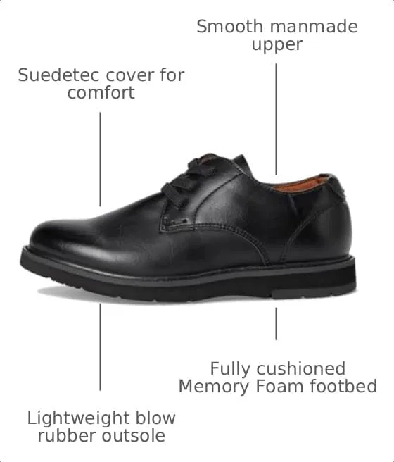Детские оксфорды с закрытым носком Vibe Florsheim, Black Smooth — фото 3