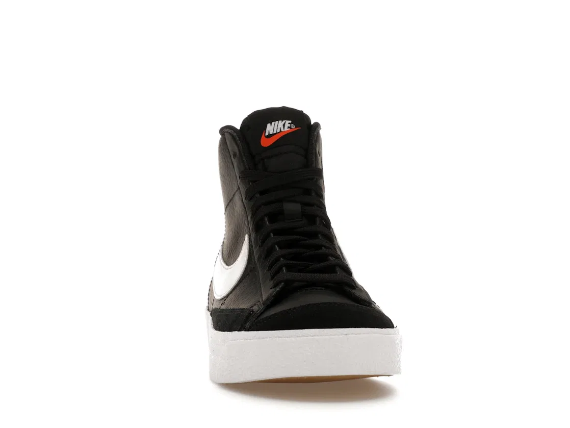 Детские кроссовки для мальчиков и девочек с принтом Nike Blazer Mid 77, Black/White/Team Orange/White — фото 2
