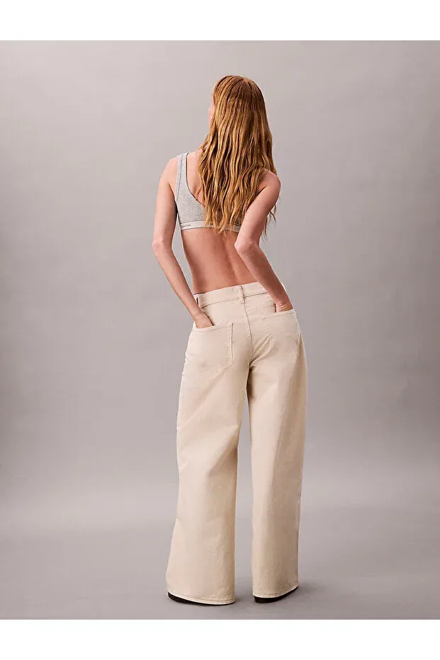 Женские брюки широкие Calvin Klein, Beige — фото 4